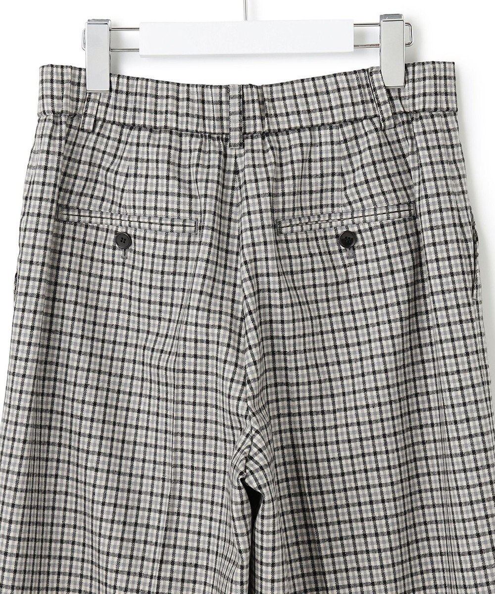 23区 L ウールミルドストレッチチェック ワイドパンツ 