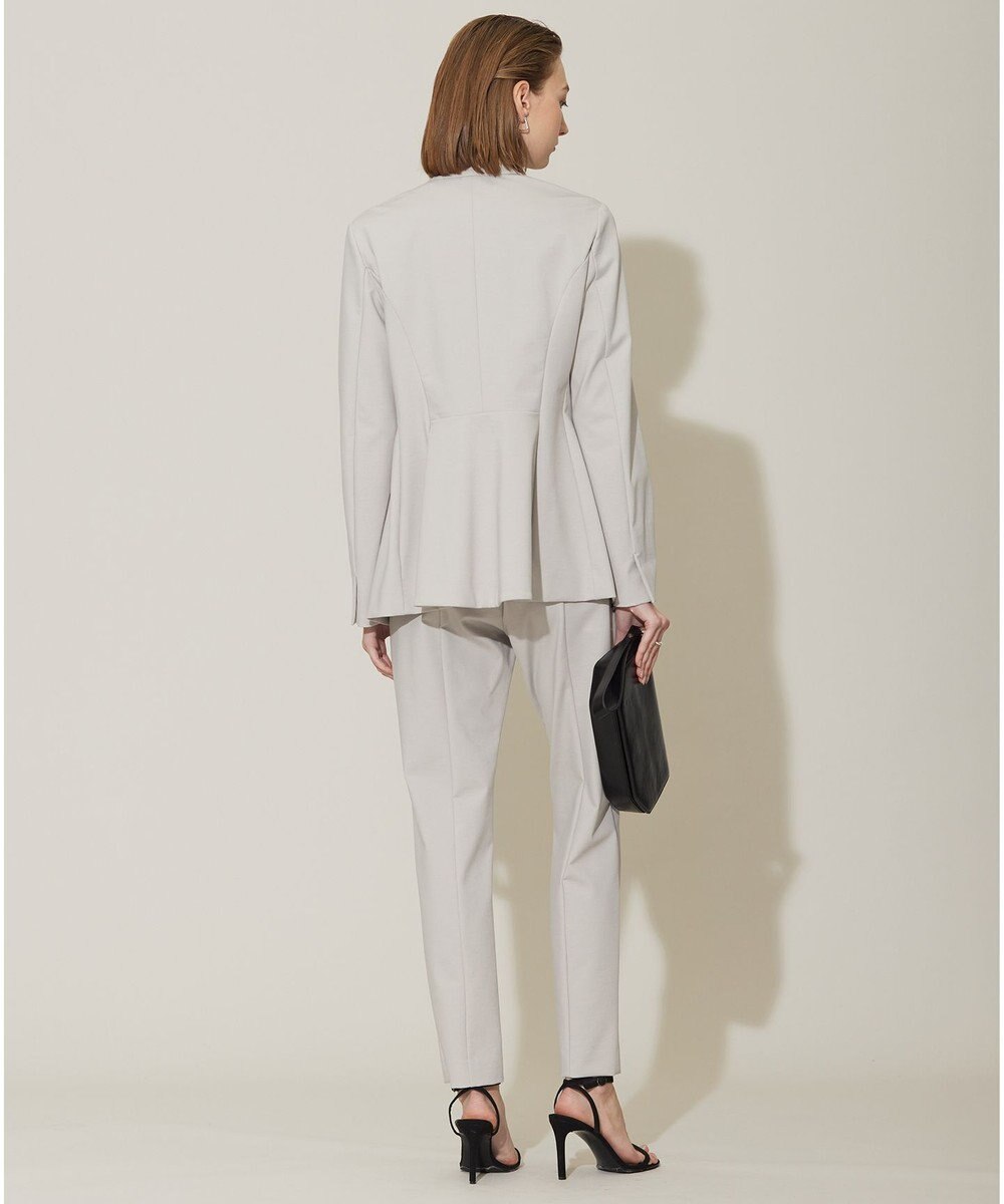 ICB 【洗える】コットンコンプレッシャー ノーカラージャケット 