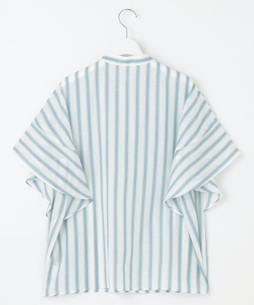 自由区 L 【洗える】テンセルリネンデザイン ブラウス 