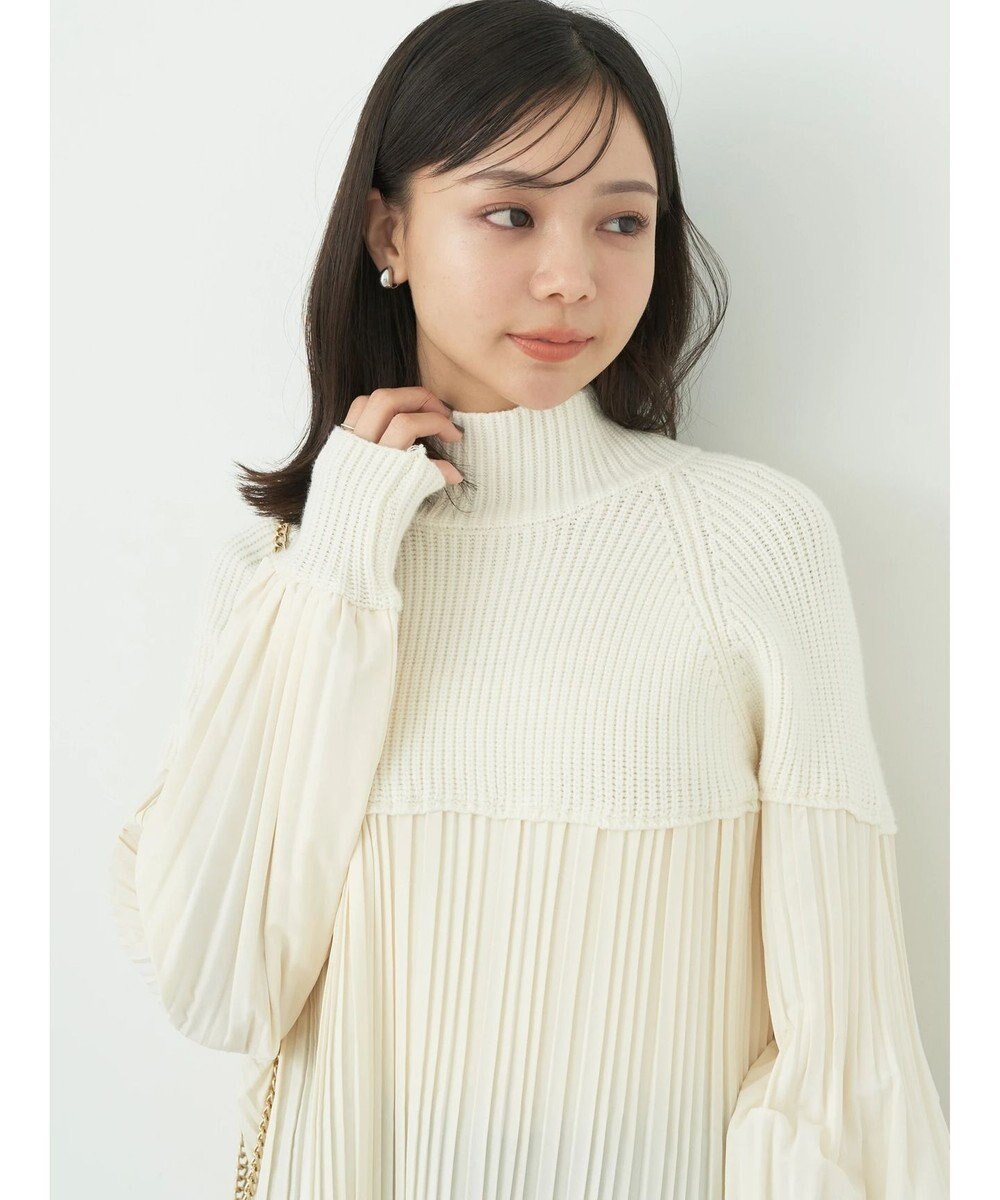 earth music&ecology プリーツフレアニットチュニック 