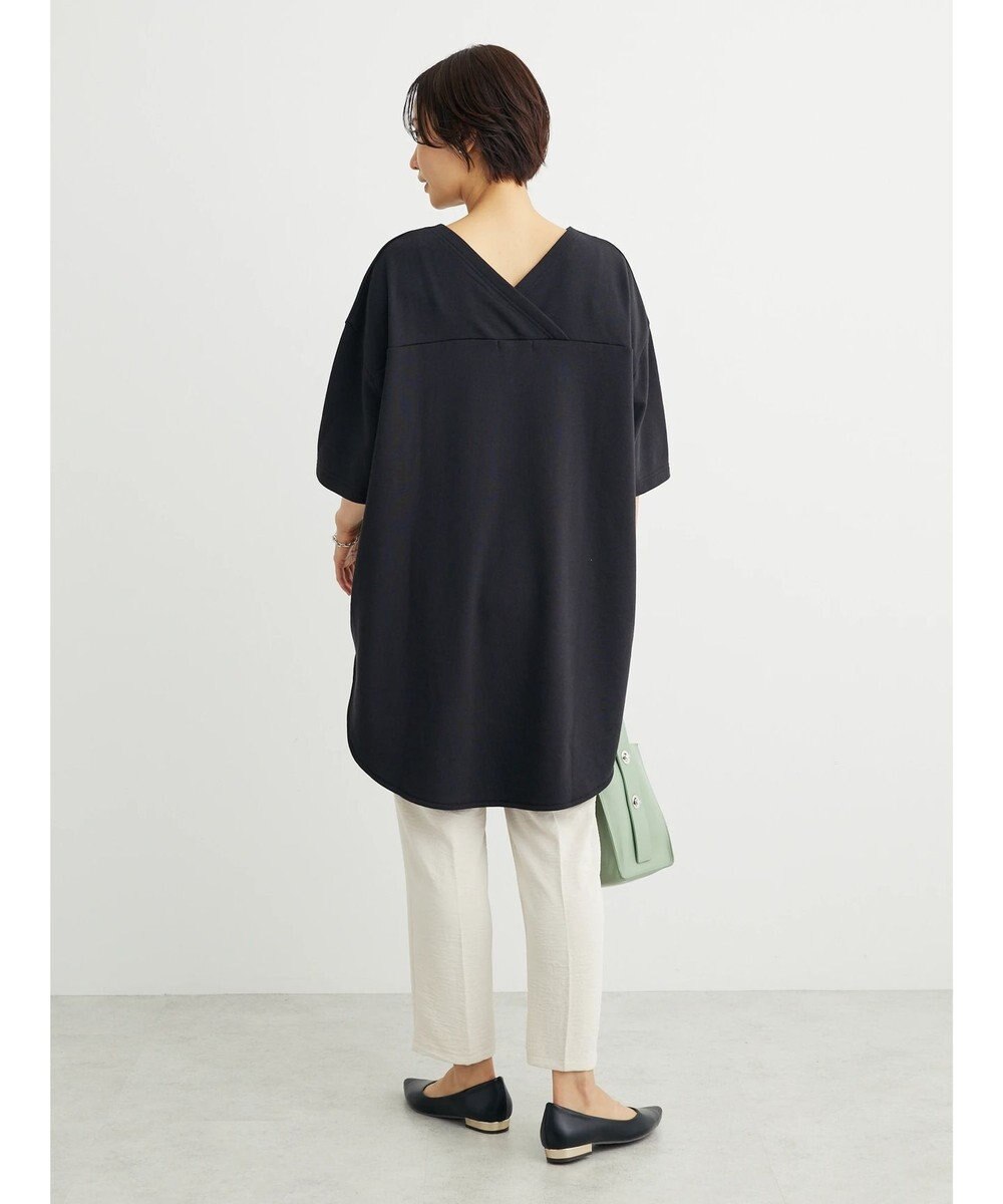 Green Parks ミニ裏毛バックカシュクール半袖チュニック 