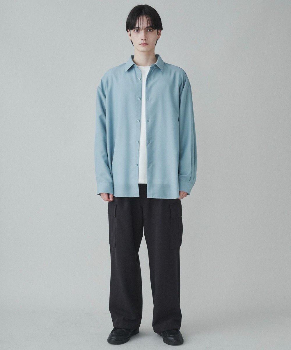 WEGO 【ユニセックス着用ITEM/SMLサイズ展開/冷房対策/紫外線対策】シアーBIGシャツ 