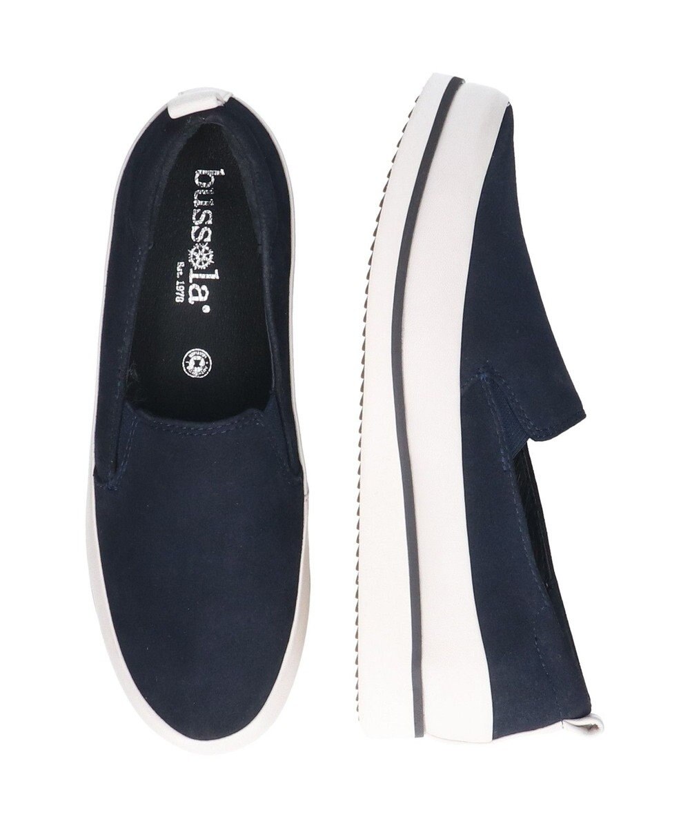 INTER-CHAUSSURES ＜衝撃軽減・防カビ抗菌＞【BUSSOLA】撥水レザースリッポンスニーカー 