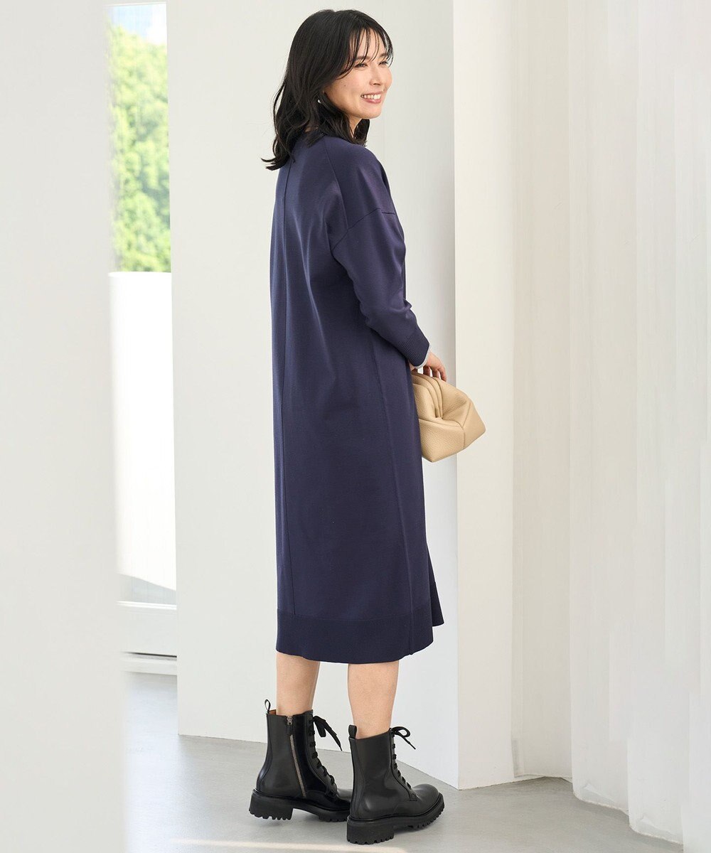 UNFILO 【野呂佳代さん着用】マイビューティニット Ｖネックワンピース 