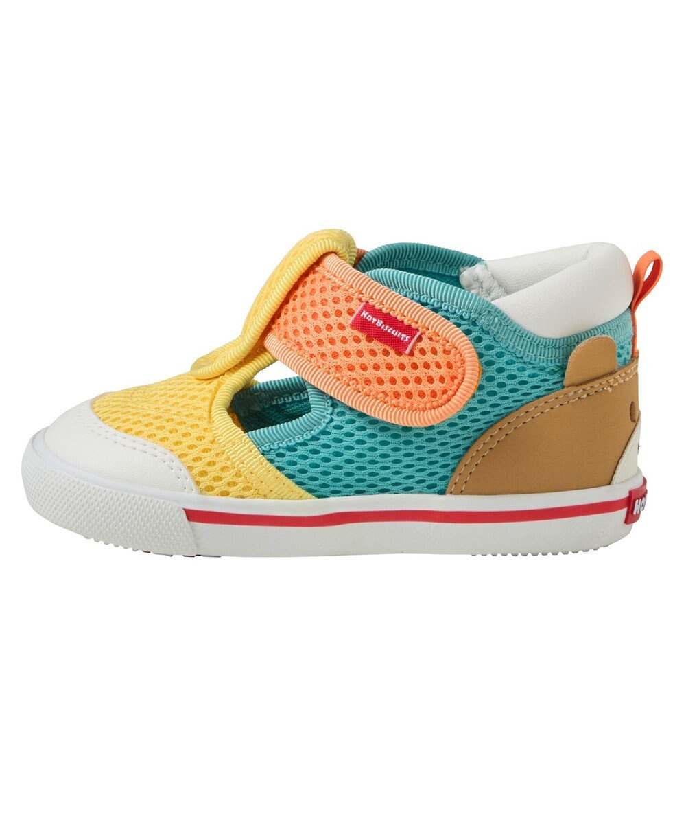 MIKI HOUSE HOT BISCUITS 【14-15cm】かかと顔 メッシュ セカンドベビーシューズ 