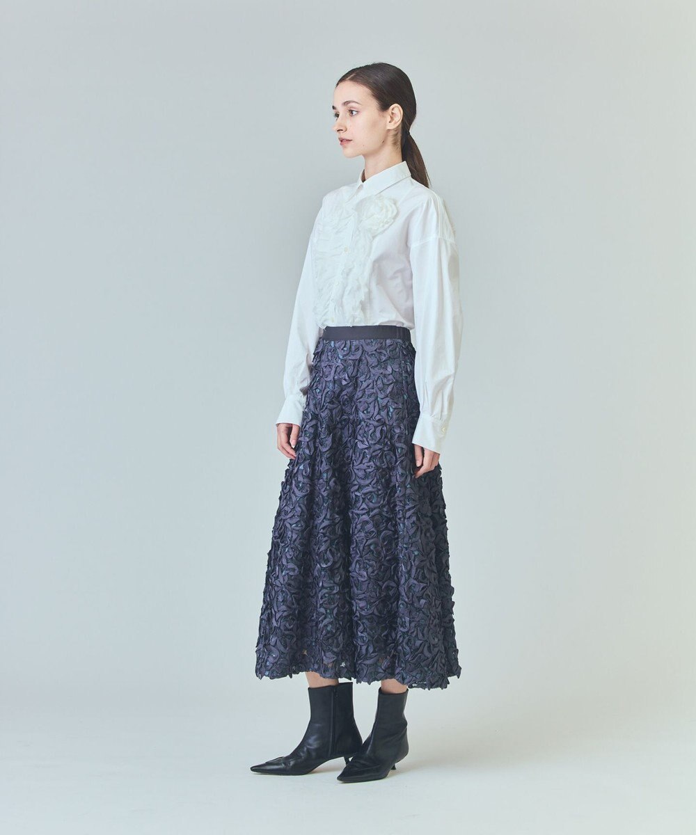 GRACE CONTINENTAL コサージュドレスシャツ 