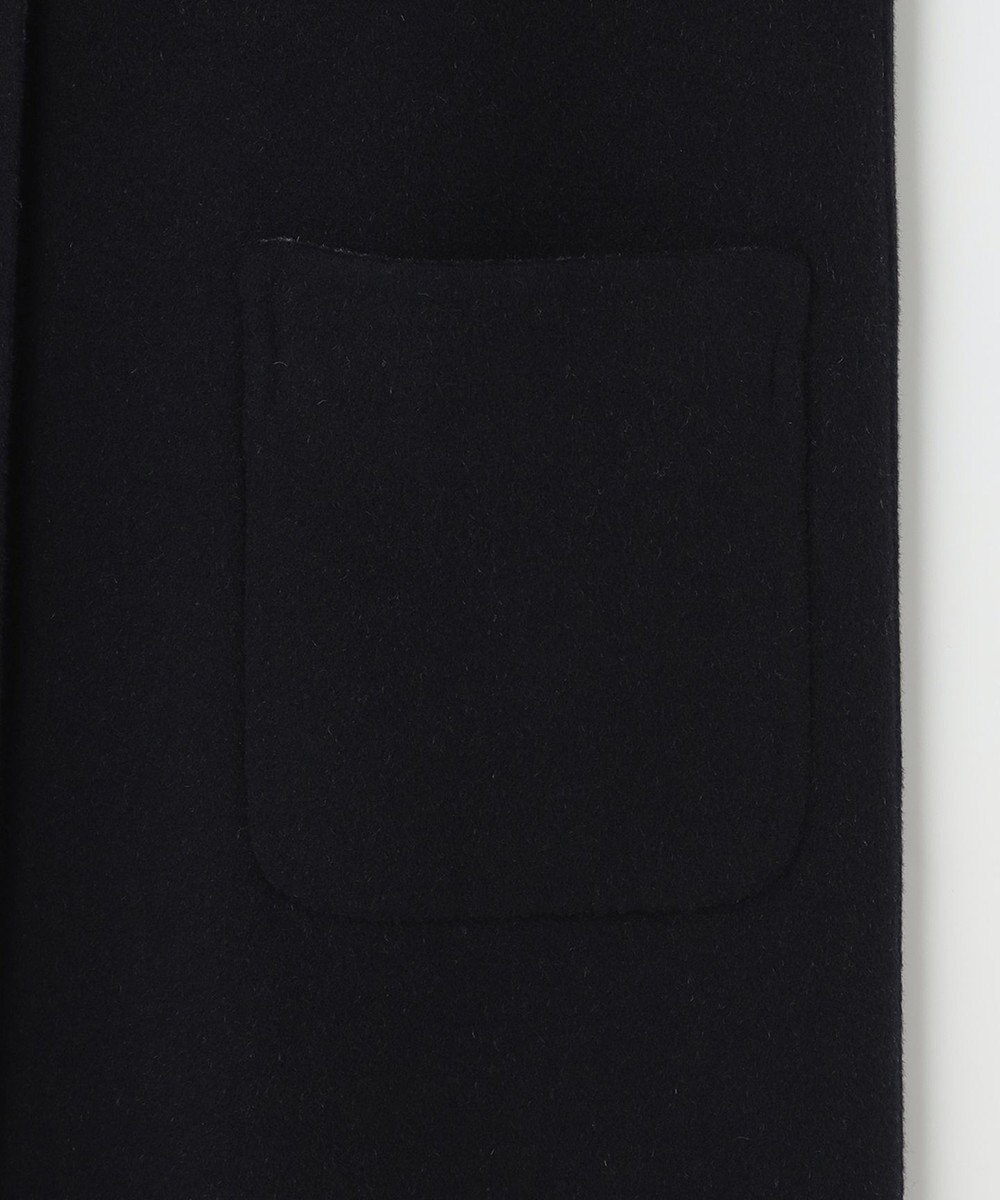 J.PRESS LADIES S 【リバーシブル】ウールナイロン リバーチェック ノーカラー ロングコート 