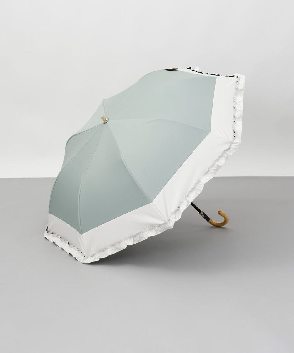 AURORA Beaurance （ビューランス）バイカラーフリル晴雨兼用パラソル（折りたたみ傘） 