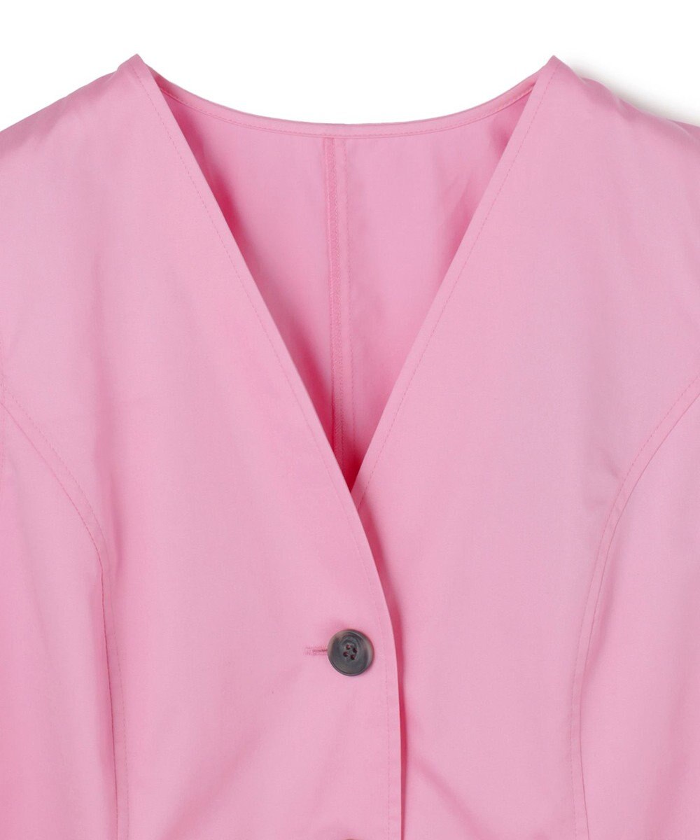 uncrave コットンクロスプレーン ペプラムジレブラウス 