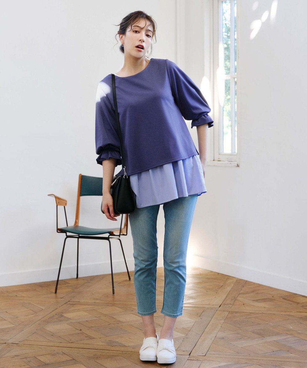 Tiaclasse 【安田美沙子さん着用・選べる裾】 レイヤードヘムカットソーTシャツ 