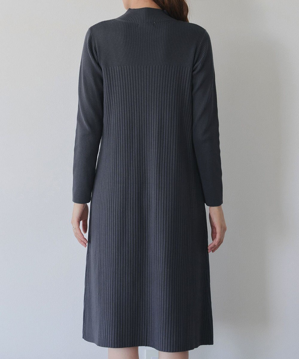 Tiaclasse 【安田美沙子さん着用・新色・XSサイズ追加】リブ切替ニットワンピース 