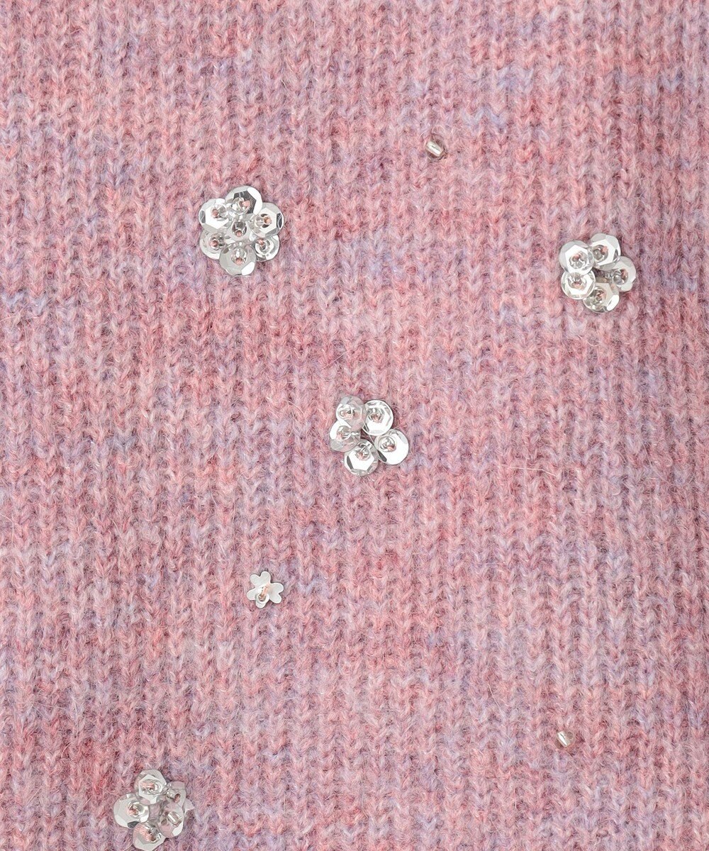 組曲 【WEB限定】モヘヤブレンド ビジューライク刺繍ニット 