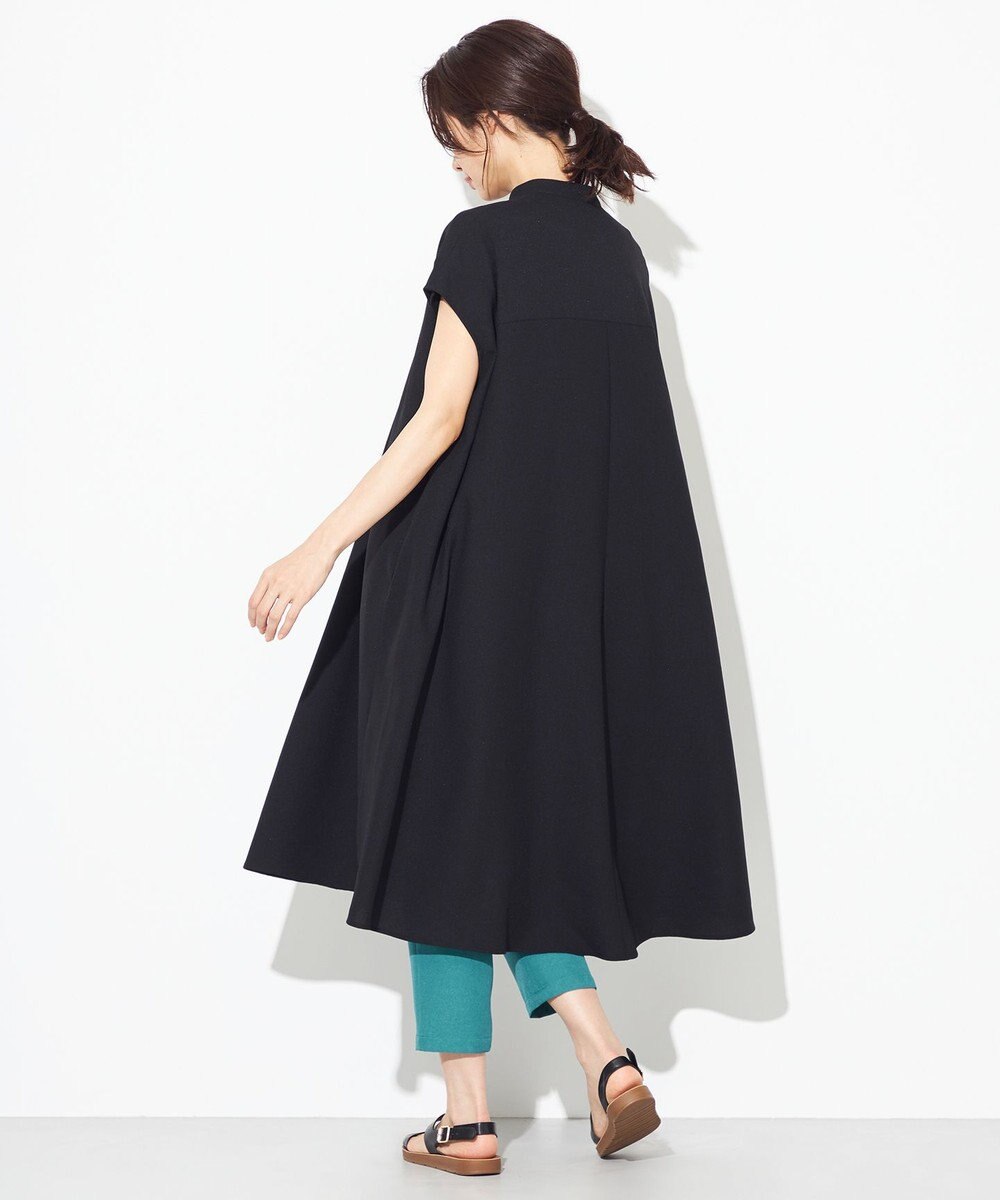 ANY 【洗える】バンドカラーとろみ ワンピース 