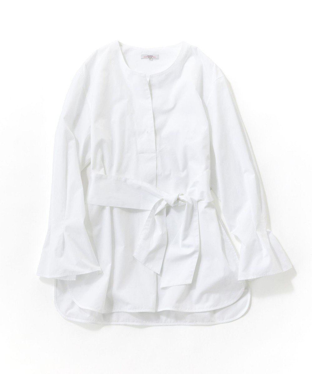 23区 CANCLINI スキッパーベルト付き ブラウス 