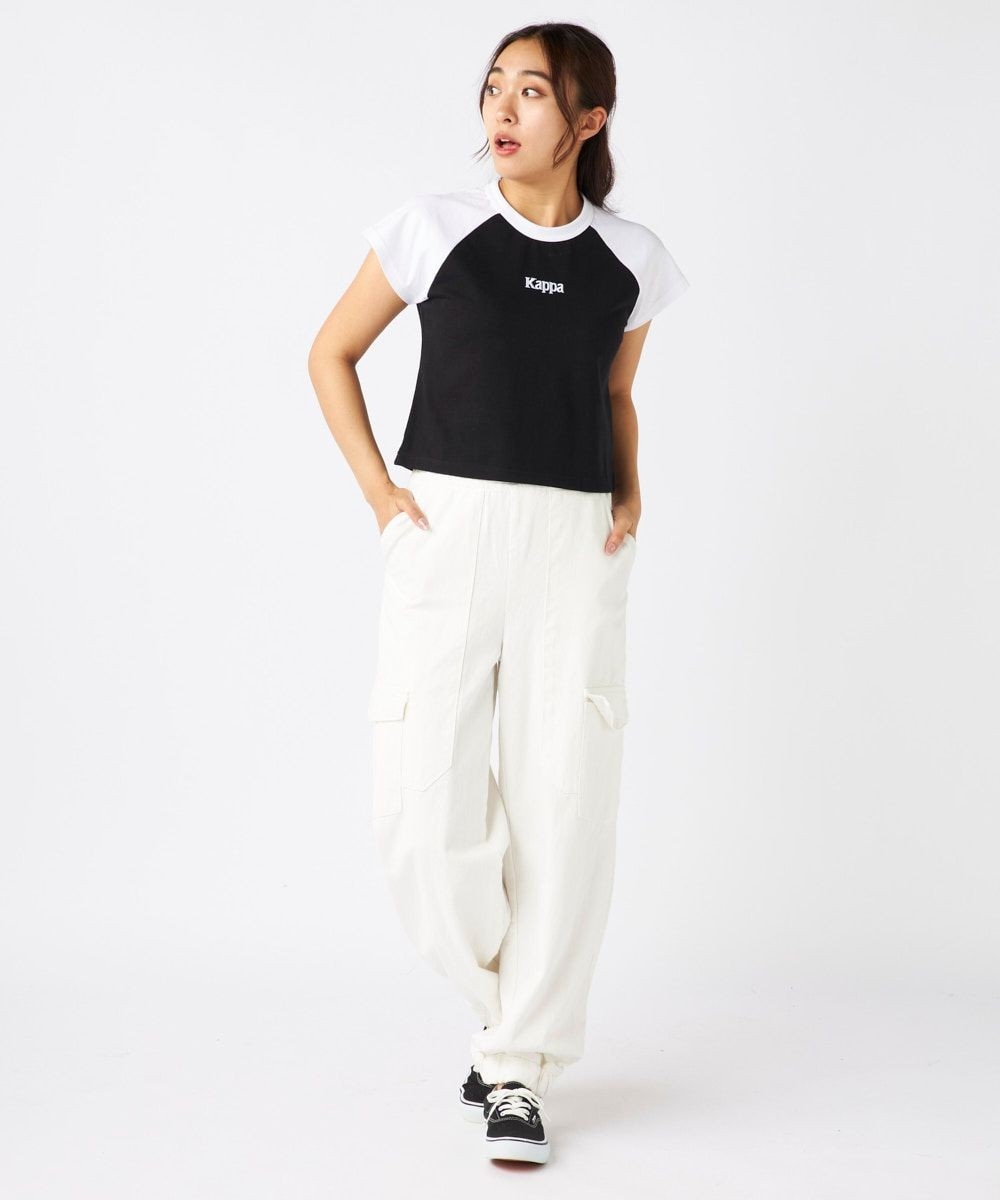 OP／FILA 【Kappa】ショート丈 ラグランミニTシャツ 