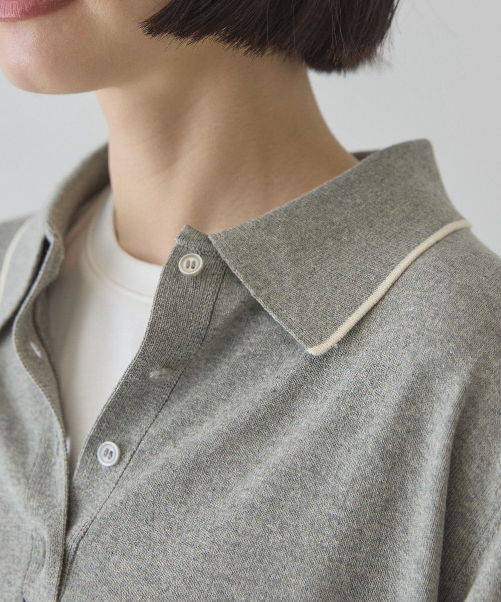 AMERICAN HOLIC 配色ラインニットポロ 