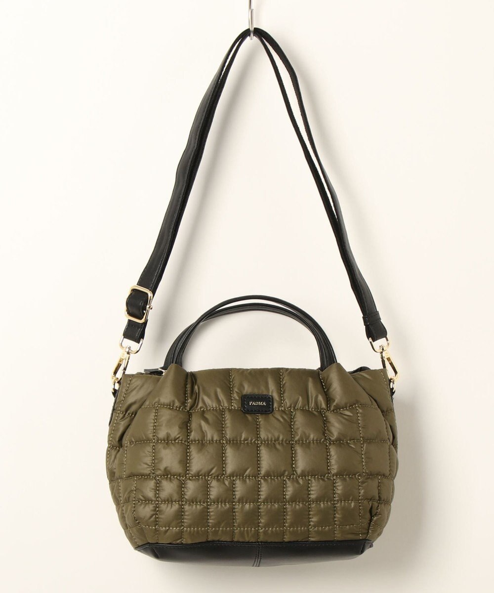 style code 【PADMA/パドマ】レザー x ナイロンキルティング ミニボストン ショルダーバッグ 