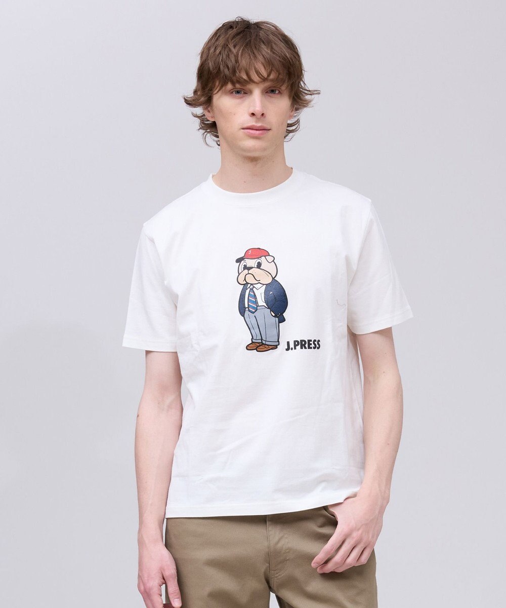 J.PRESS MEN 新デザイン【BULLDOG BOY】プリント Tシャツ 