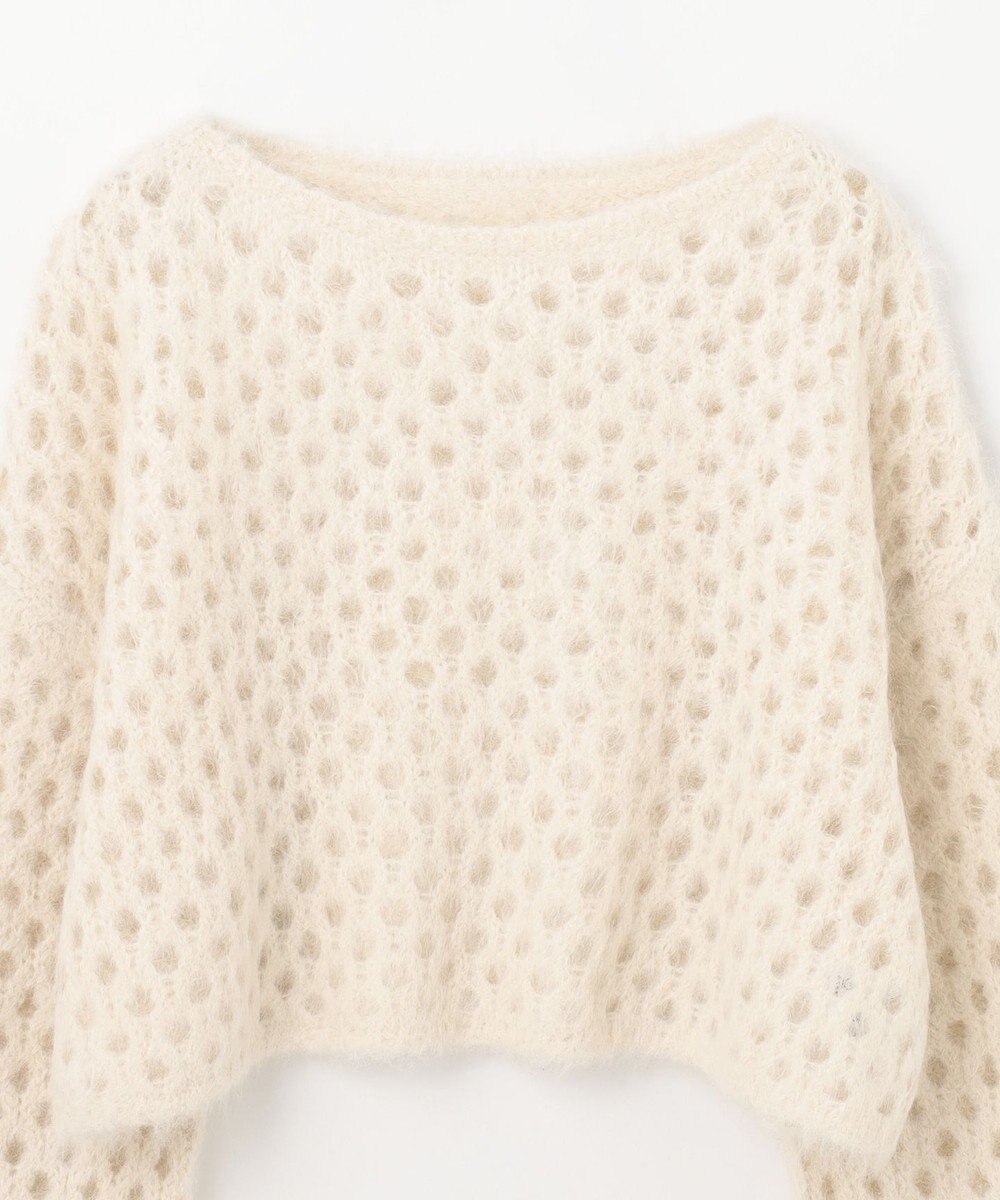 GRACE CONTINENTAL アルパカメッシュニットトップ 