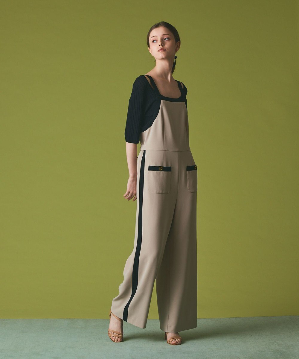 GRACE CONTINENTAL トリアセバイカラーサロペット 