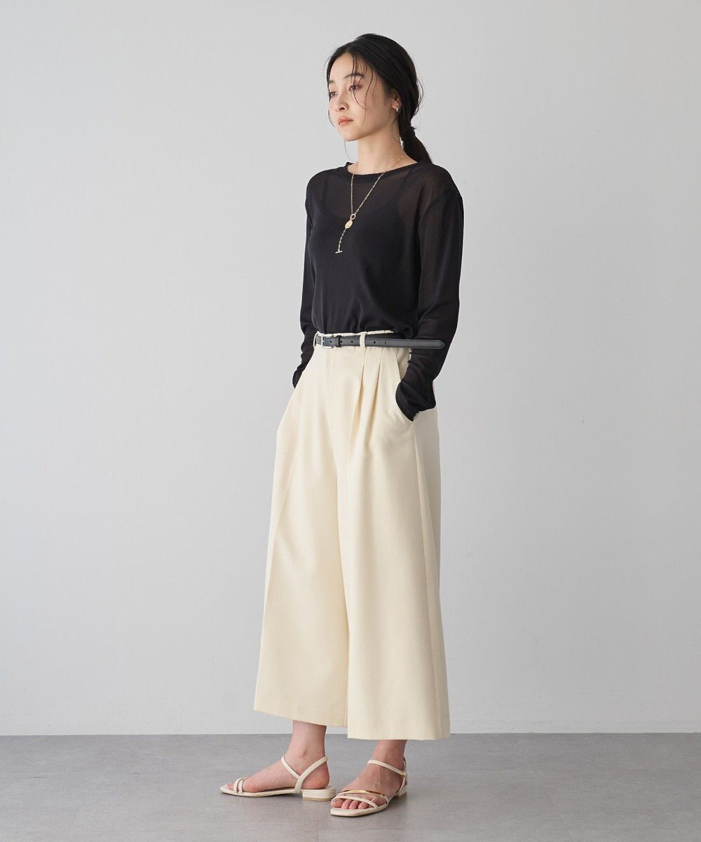 YECCA VECCA クルーネックシアートップス 