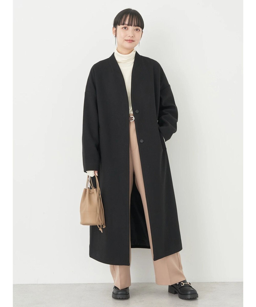 earth music&ecology Ｖネックノーカラーコート 