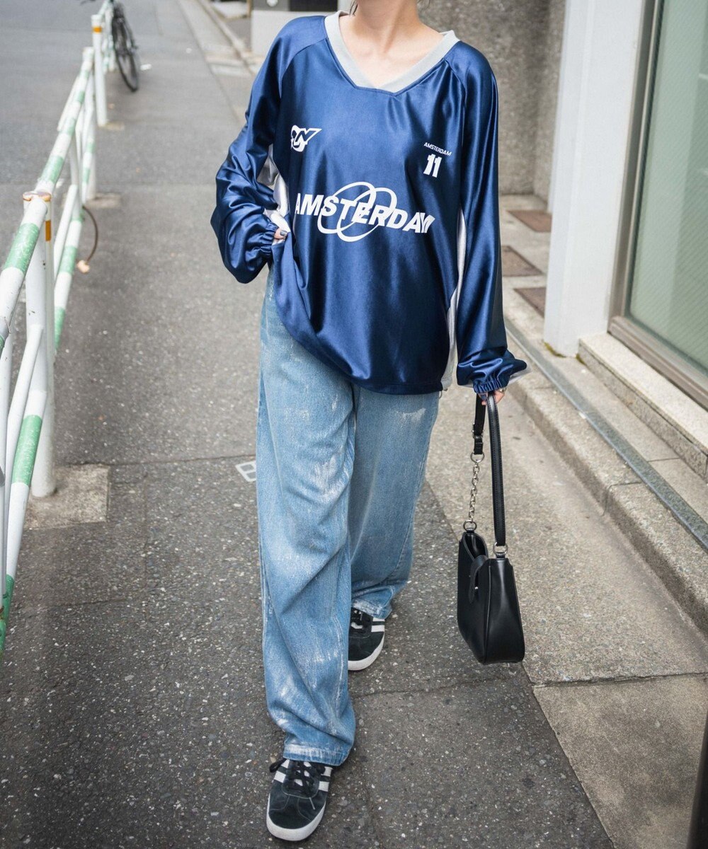 WEGO サテンゲームグラフィックプルオーバー 