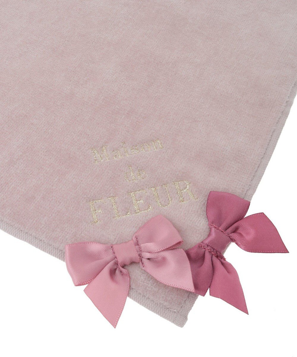 Maison de FLEUR バイカラーリボンタオルハンカチ 