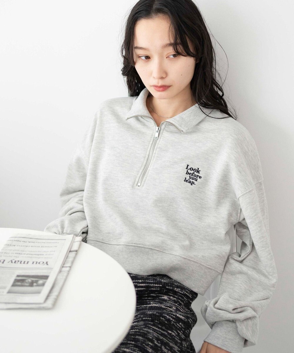 WEGO ハーフジップショートスウェット 