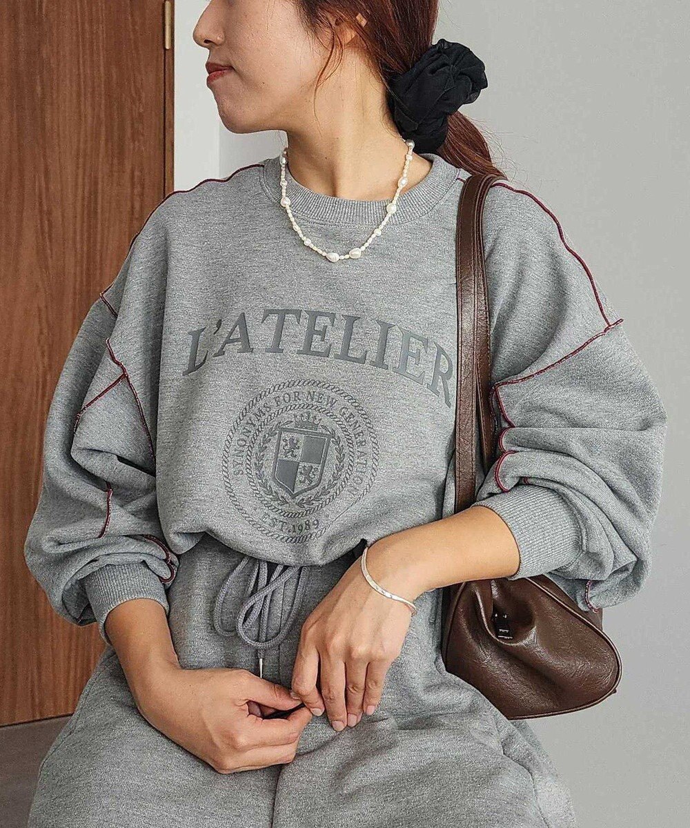 CRAFT STANDARD BOUTIQUE 配色ロゴメロープルオーバー 