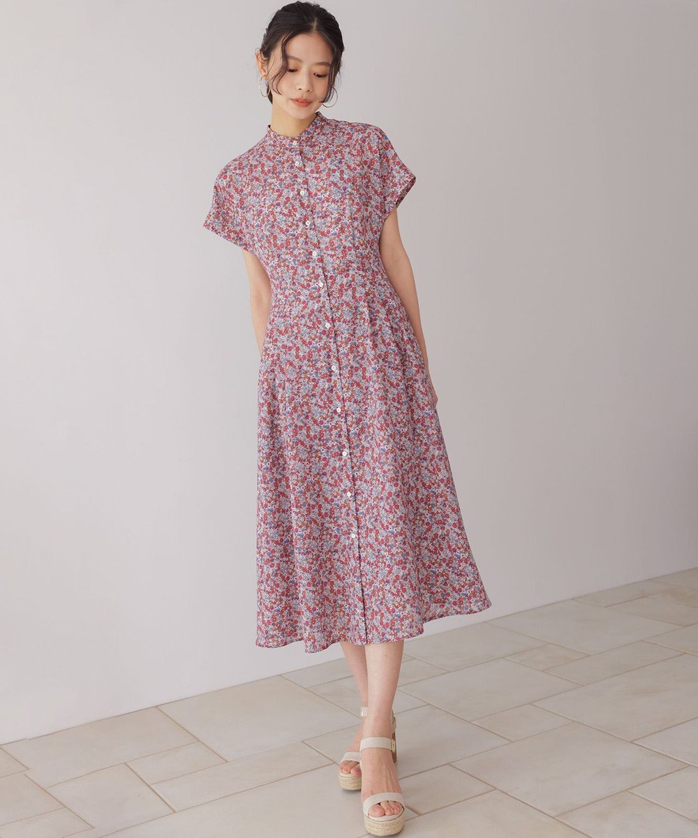 組曲 フラワーガーデンプリント ワンピース 