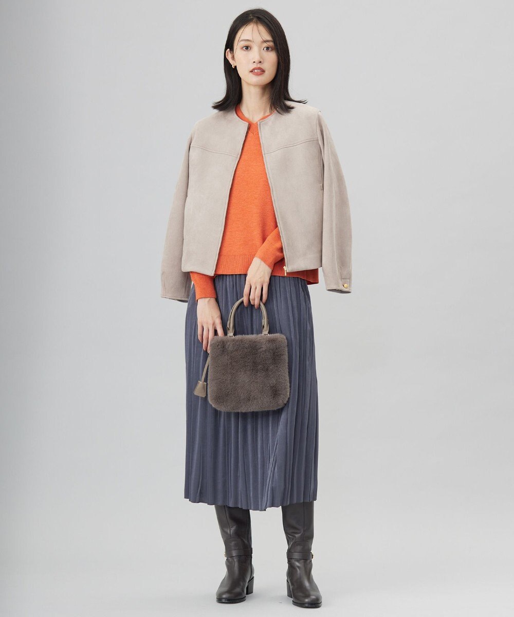 J.PRESS LADIES L スウェードダンボール ブルゾン 