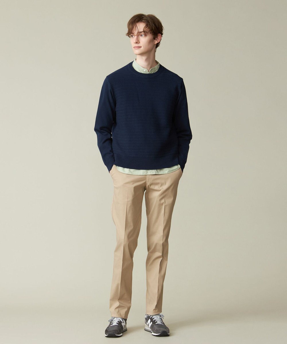 J.PRESS MEN ドライコットン シャドーボーダーニット 