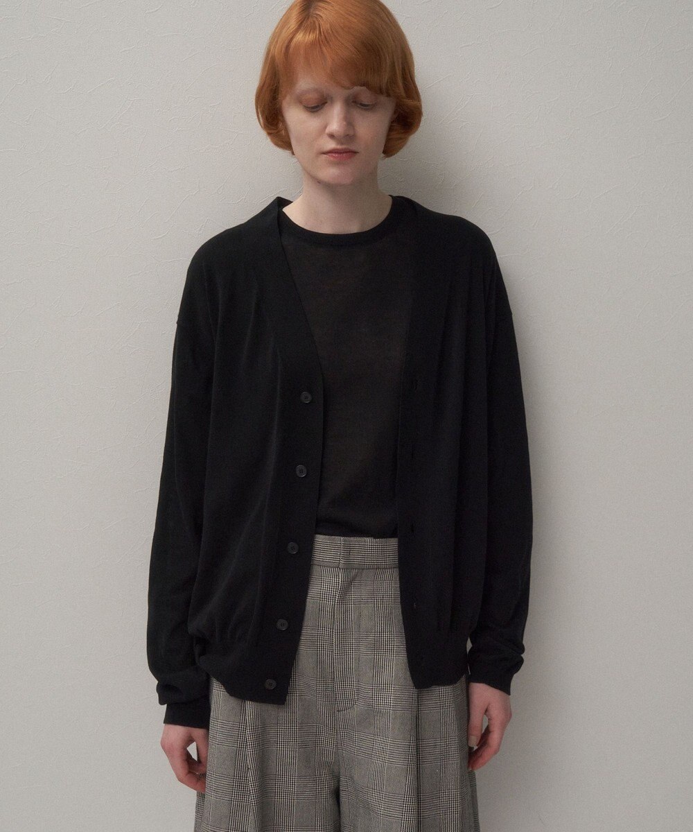 ATON HIGH TWIST COTTON | Ｖネックニットカーディガン 