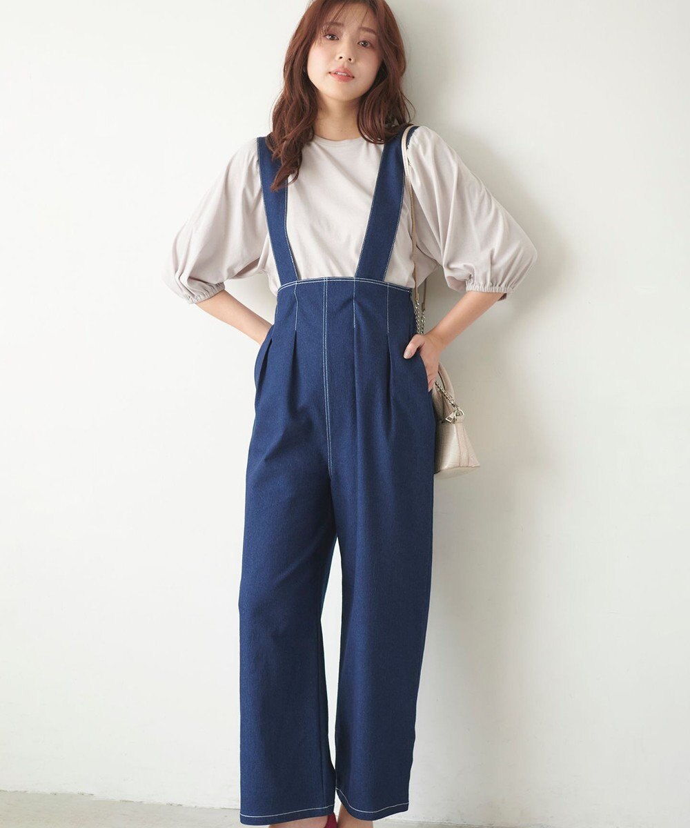 Feroux 【UVケア】バックリボンボリュームスリーブ Tシャツ 