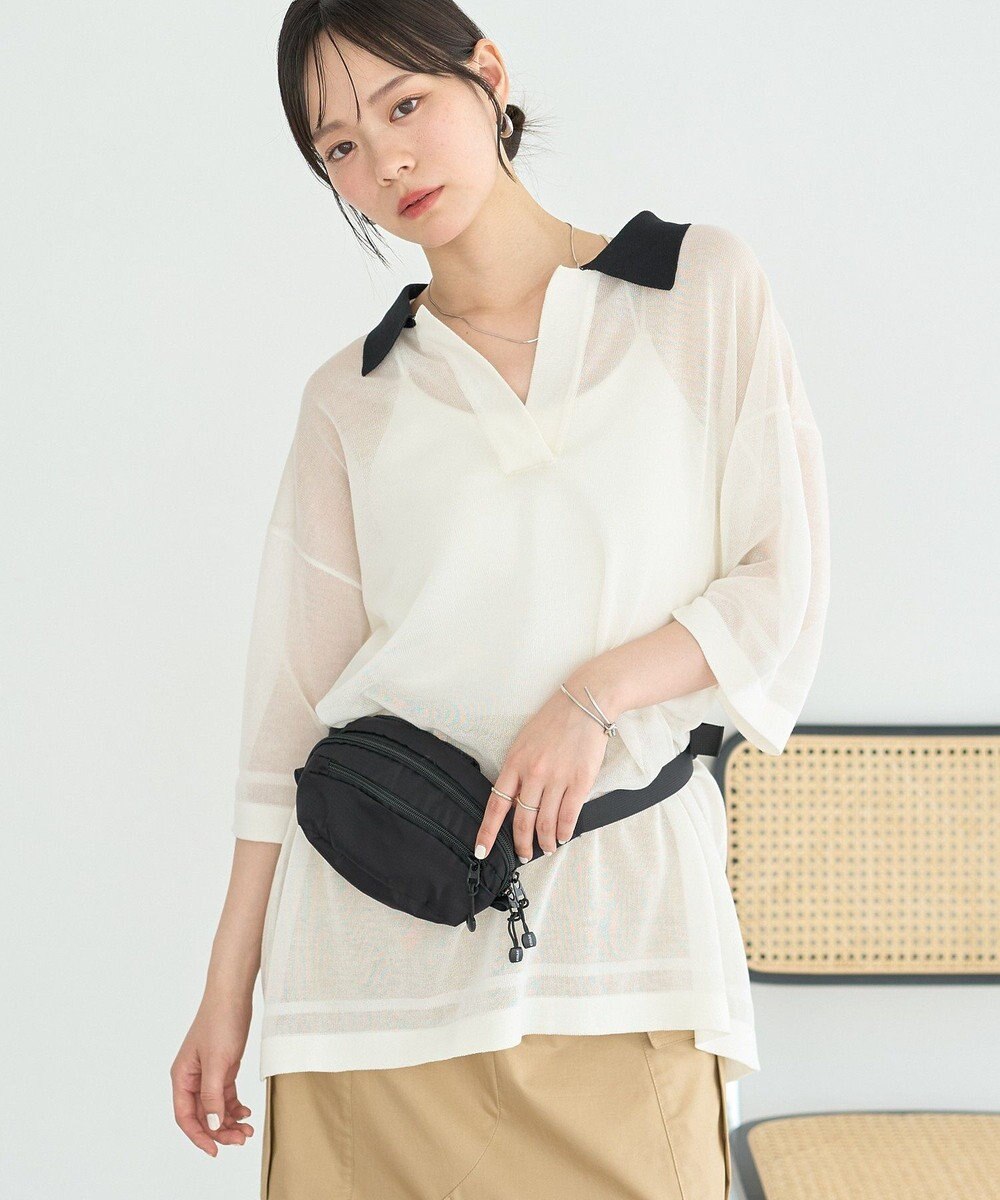 earth music&ecology シアーポロプルオーバー 