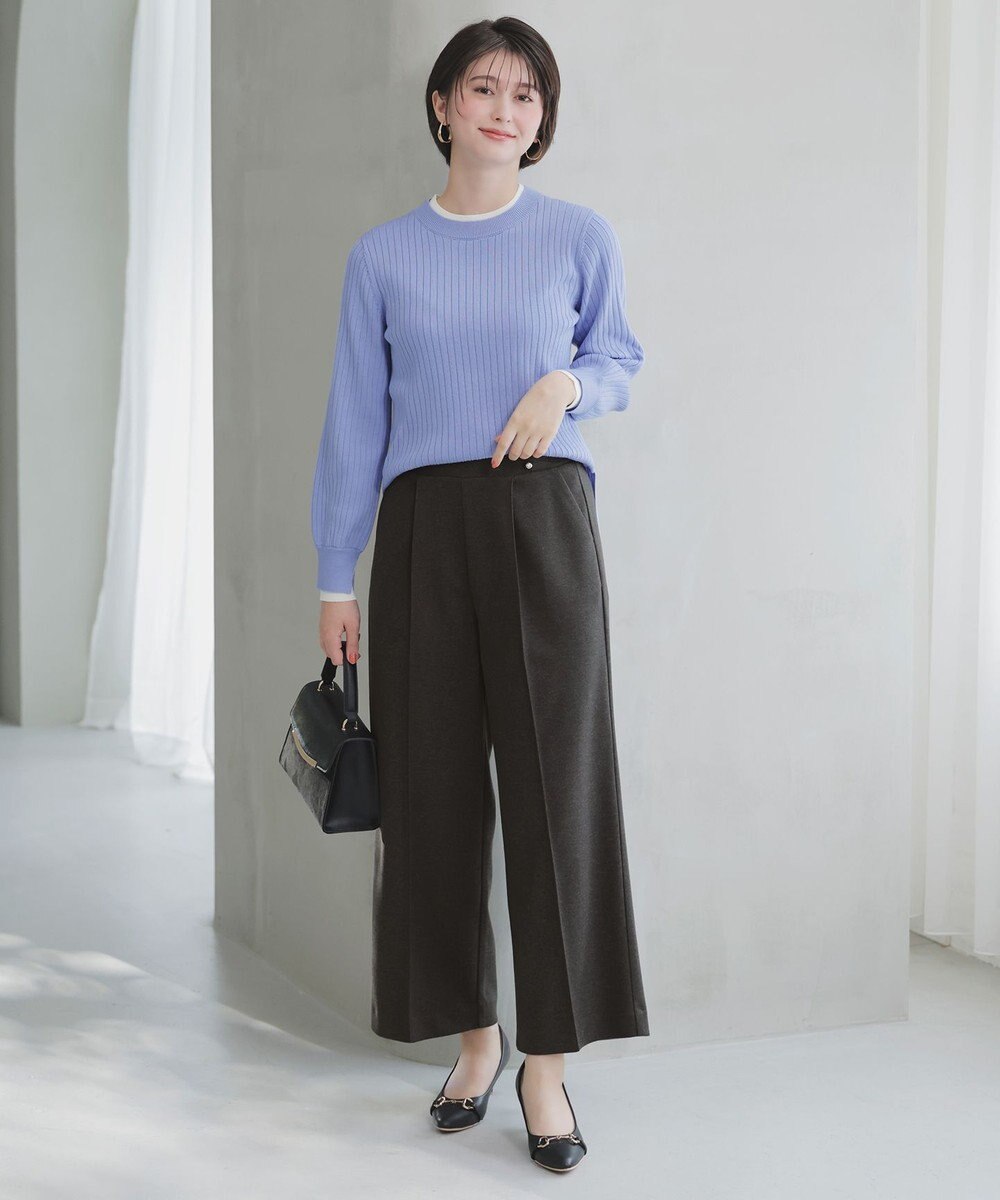 ANY SIS S 【WEB・一部店舗限定】ダブルカラー ニット 