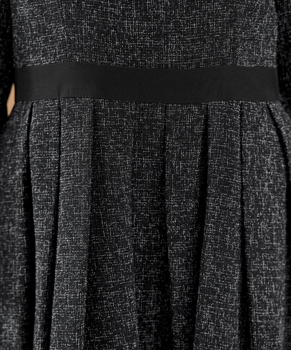 Tiaclasse 【洗える】配色パイピングフレアワンピース 