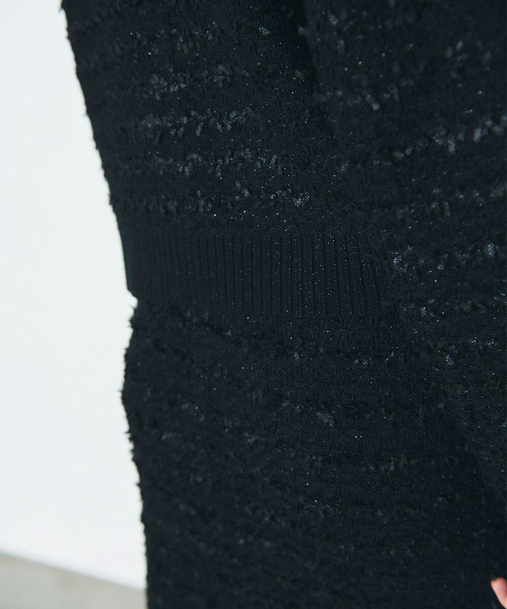 GRACE CONTINENTAL ラメツイードニットカーディガン 