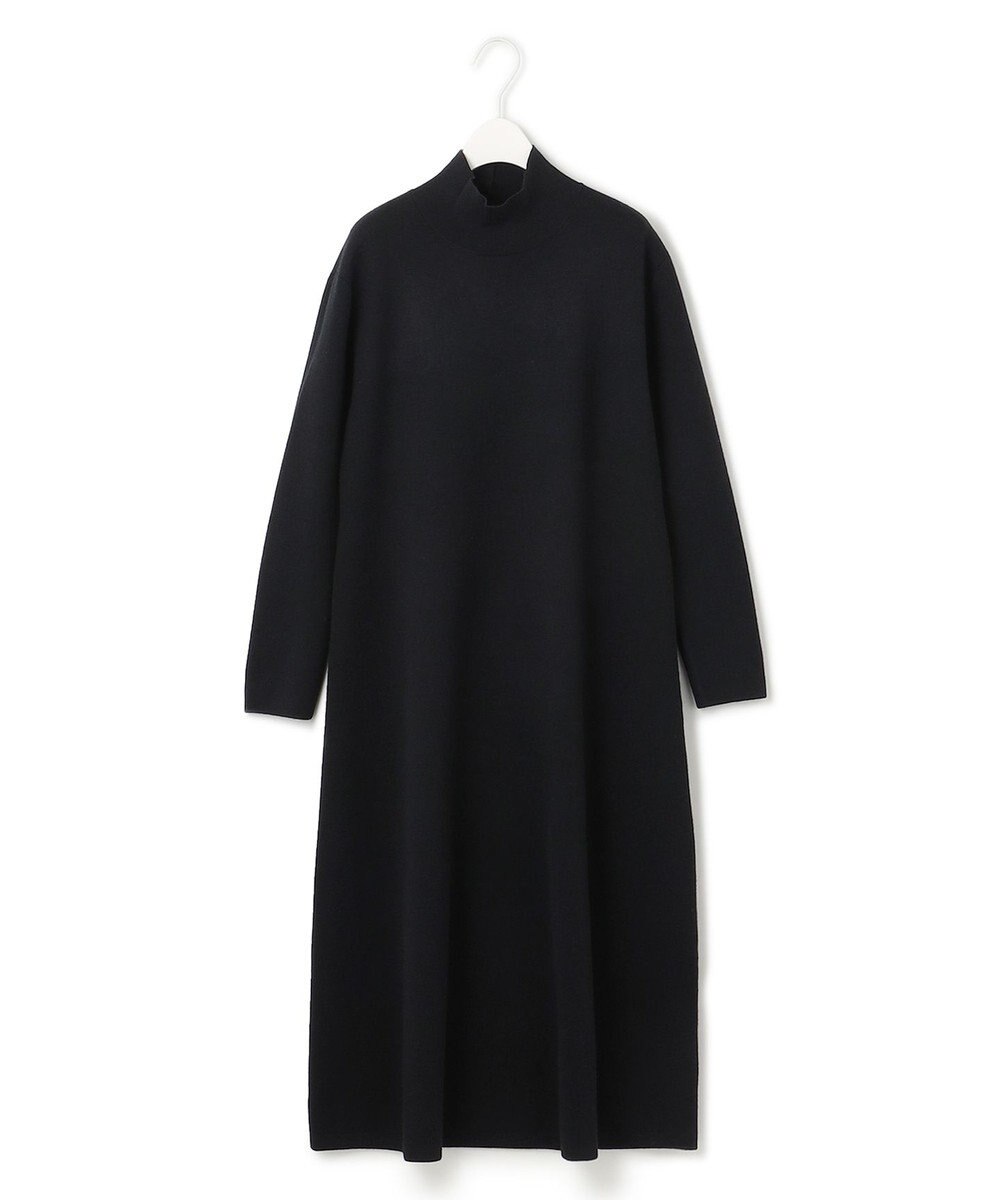 ICB L ウールブレンドスムース ハイネックワンピース 
