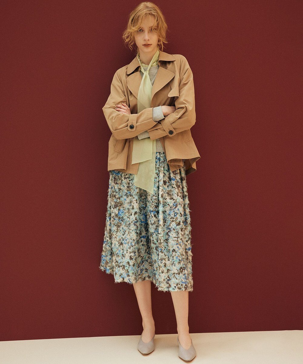 組曲 S ヘアリーフラワープリント スカート 