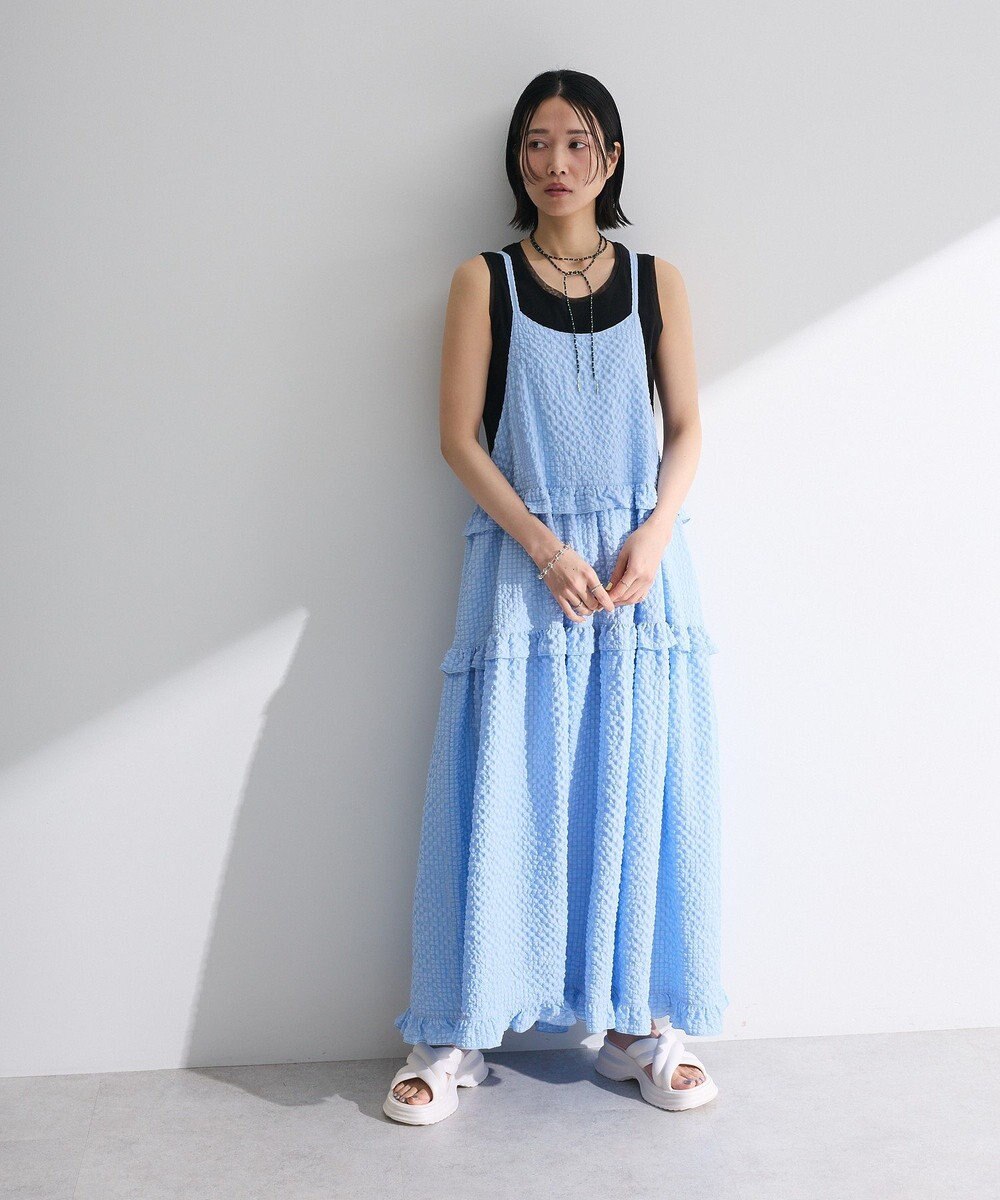 Green Parks ・Petit Fleur フリルティアードキャミワンピ 