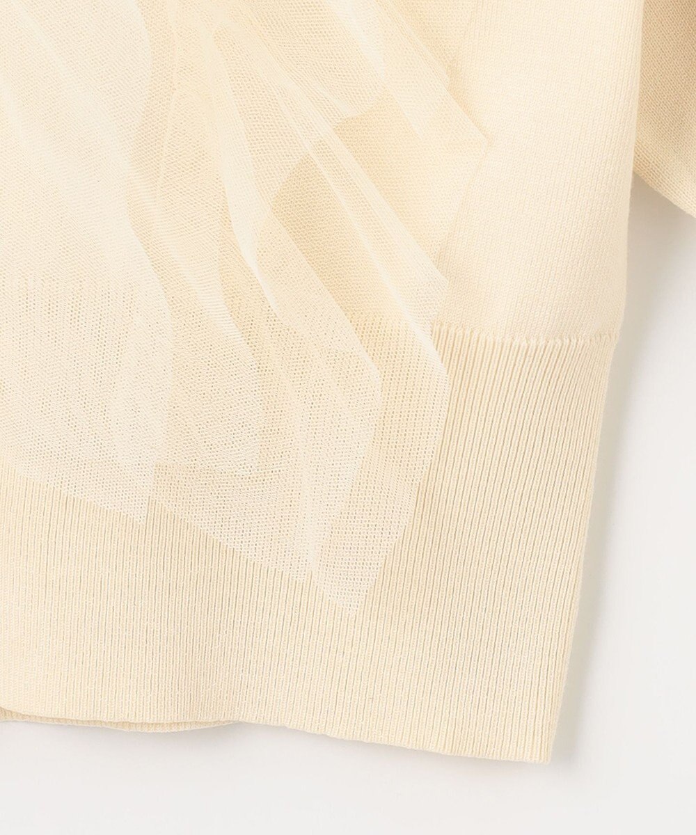 Feroux 【美人百花7月号掲載】チュールコンビパフスリーブ ニット 