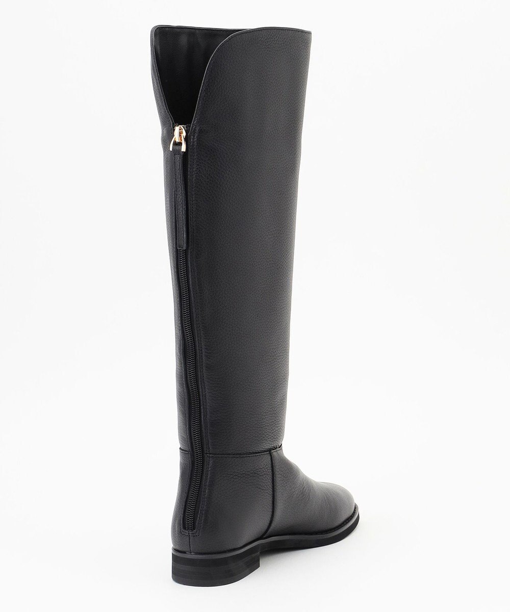 組曲 ワイドシャフト レザーロングブーツ 