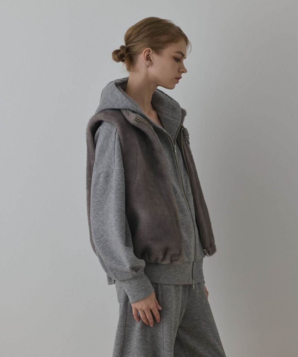 GRACE CONTINENTAL フェイクミンクベスト 