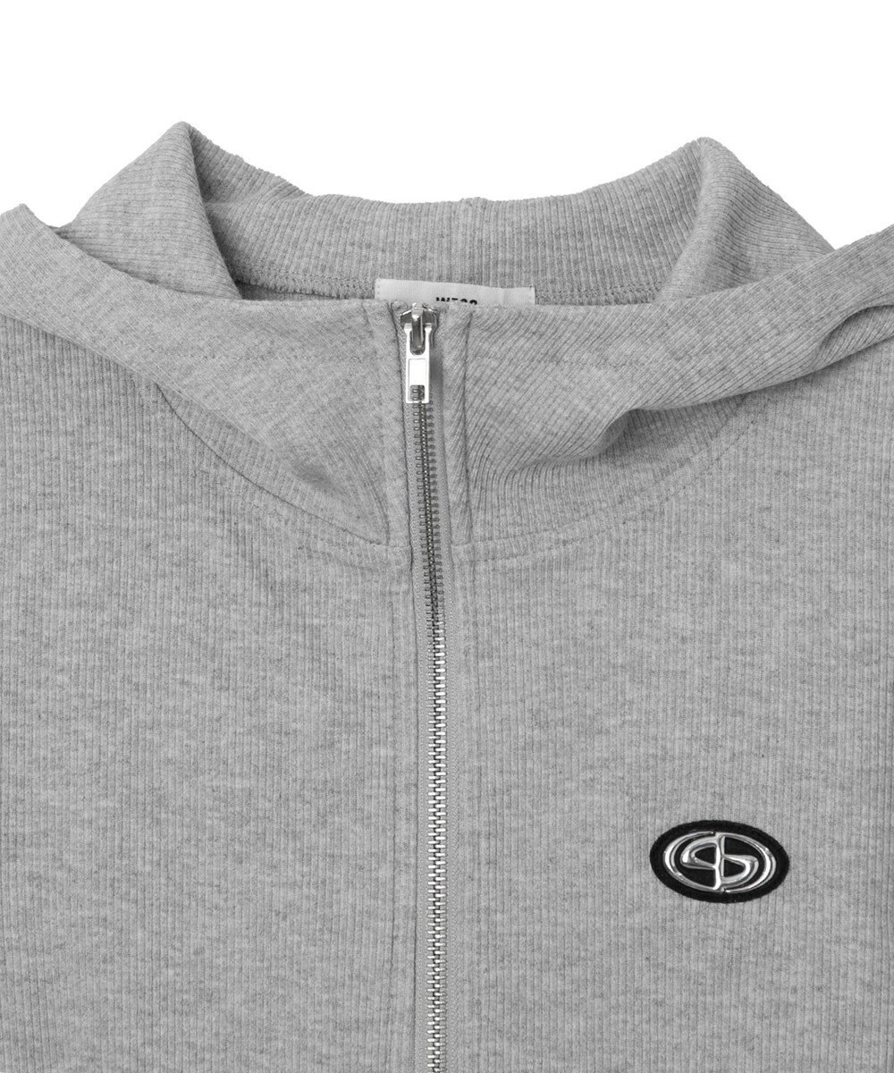 WEGO オープンショルダーダブルジップパーカー 