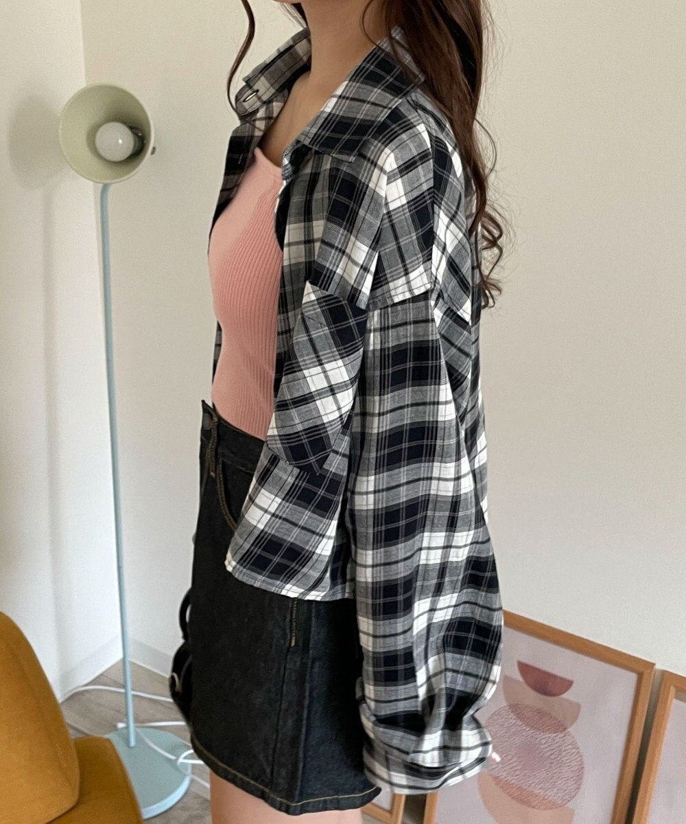 WEGO チェックショートシャツ 