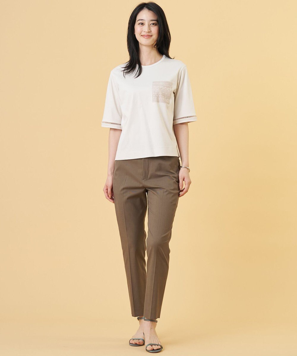 J.PRESS LADIES 【ご好評につき新色追加・セットアップ対応・人気素材】コットンFITTY テーパード パンツ 