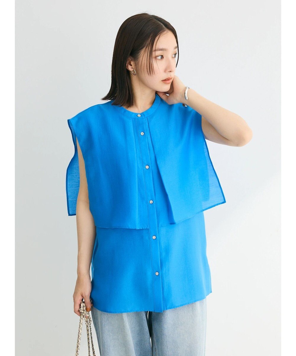 Green Parks レイヤードノースリーブブラウス 