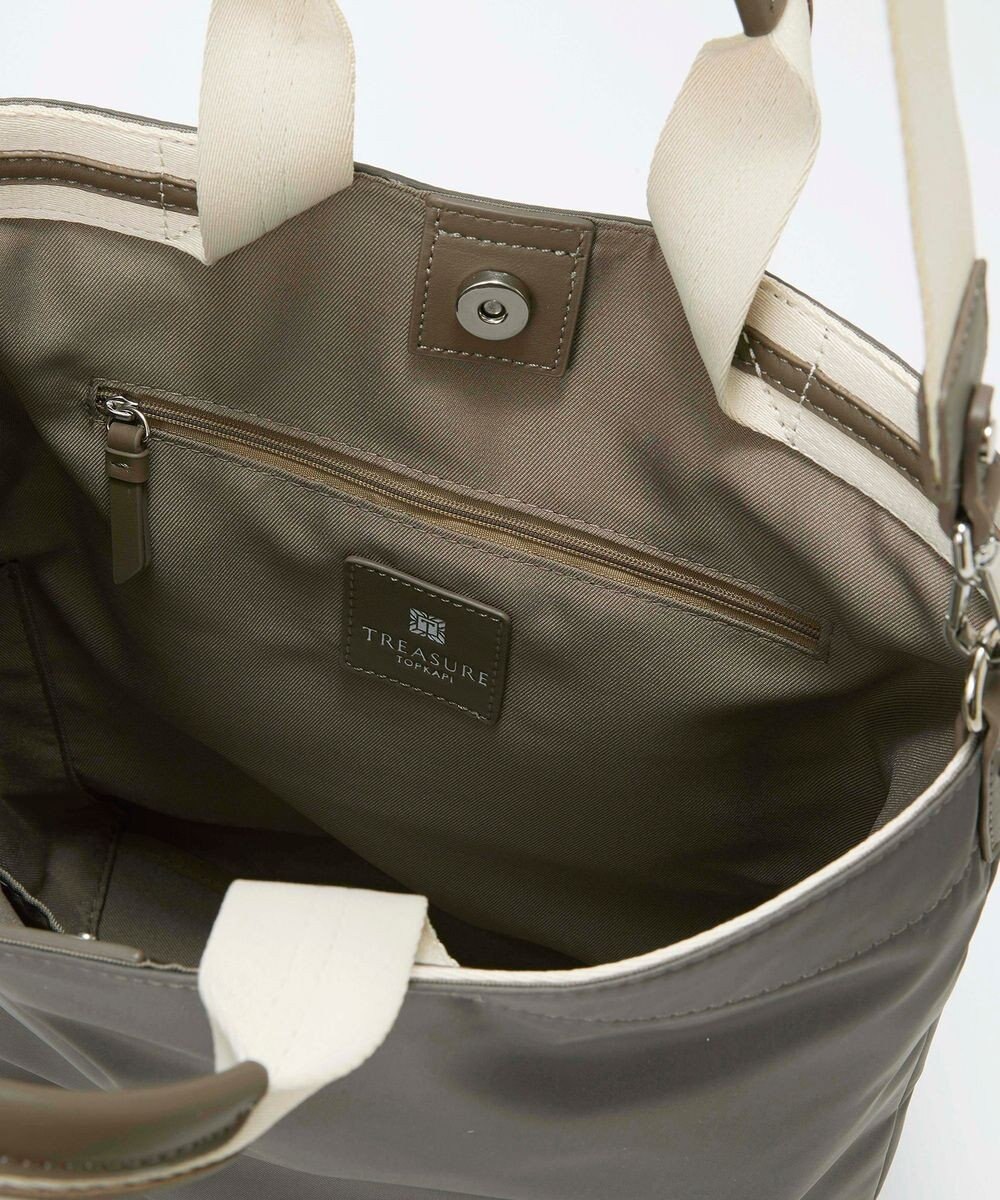 TOPKAPI 【TREASURE TOPKAPI】ストライプハンドル ナイロン 縦型 2way トートバッグ A4対応 